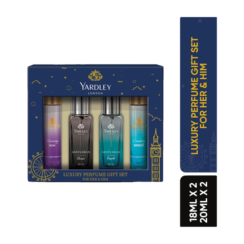 Yardley London Luxury Perfume Gift Set for Her & Him| 18ml x 2 + ...more