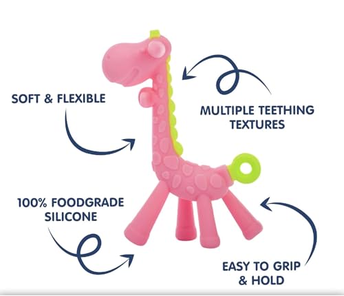 BabyGo Silicone Giraffe Teether Toy