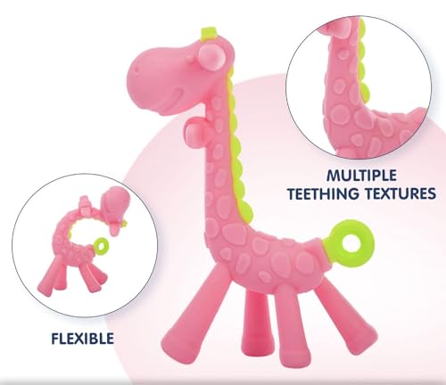 BabyGo Silicone Giraffe Teether Toy