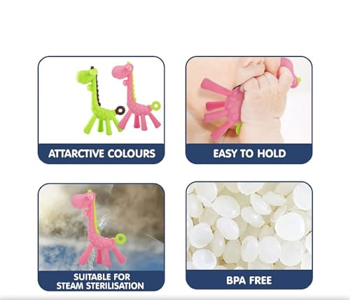 BabyGo Silicone Giraffe Teether Toy