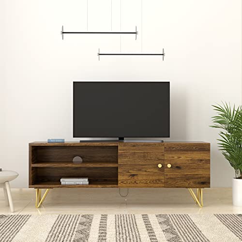 Amazon Brand - Solimo Naze Solid Mango Wood TV Unit (Natural Finish)