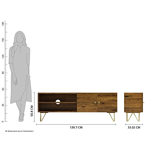 Amazon Brand - Solimo Naze Solid Mango Wood TV Unit (Natural Finish) - Image 2