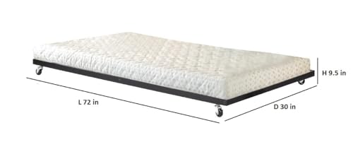 APRODZ Metal Trundle Bed Frame