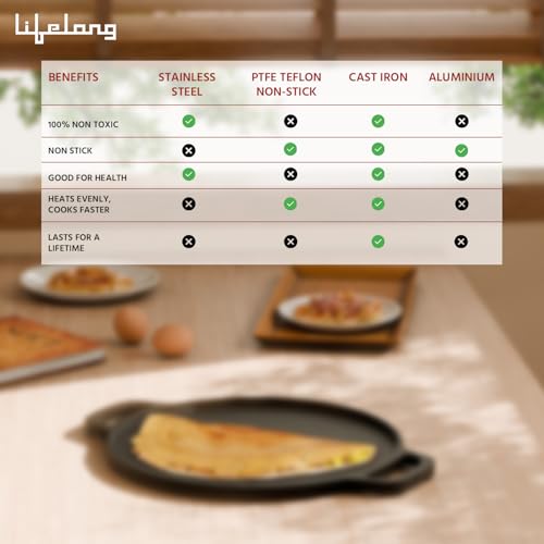 Lifelong Cast Iron Dosa Tawa