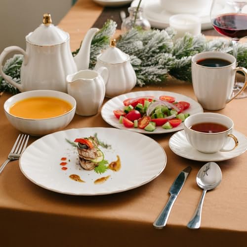 White Tea Cups and Saucers