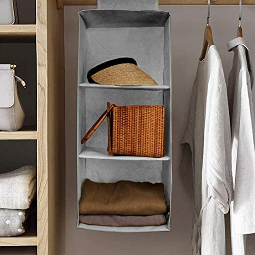 PrettyKrafts 3-Shelf Hanging Wardrobe Organiser