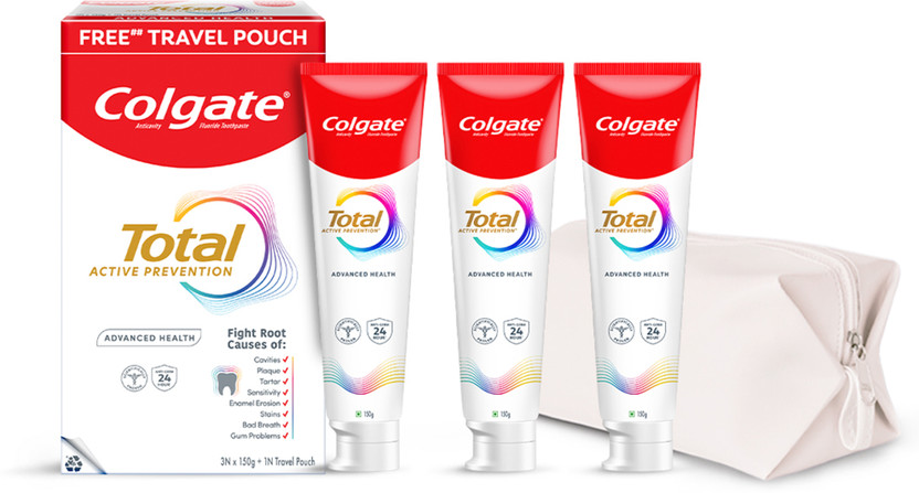 Colgate Total Advanced Health Toothpaste 450g and Travel Pouch To...more