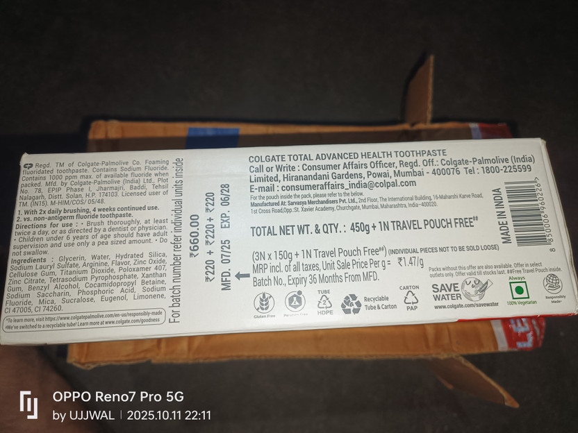 Colgate Total Advanced Health Toothpaste