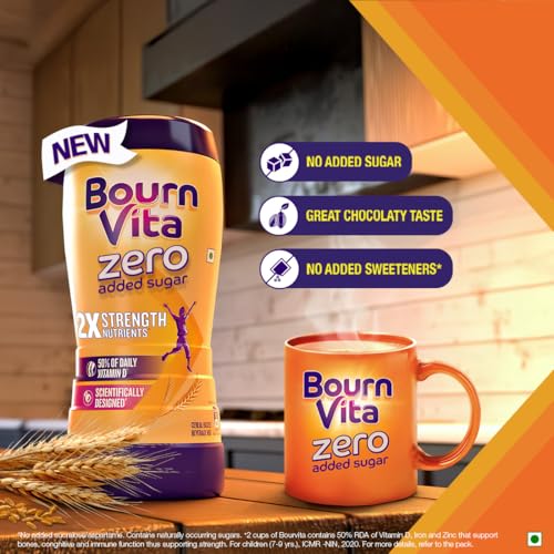 Bournvita Zero Added Sugar Nutrition
