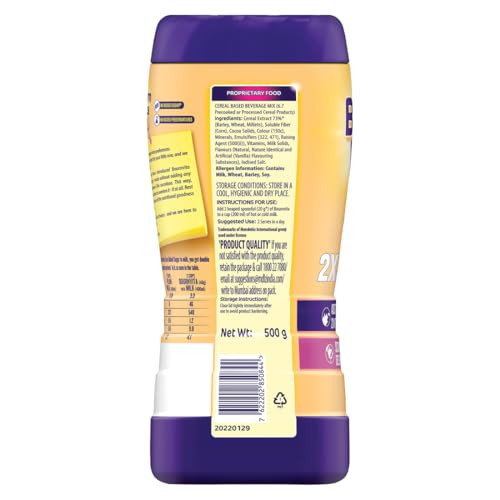 Bournvita Zero Added Sugar Nutrition