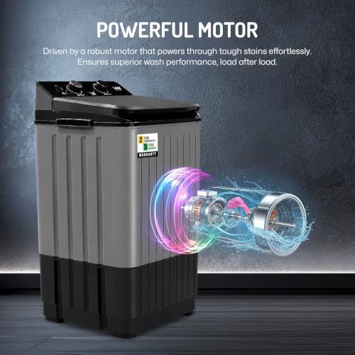 VW 8.5 kg Top Load Washer Only (V8 SupremWash) (Black/Grey) - Image 4