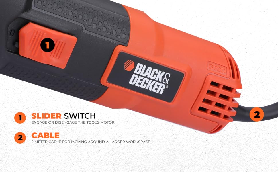 BLACK+DECKER G720R-IN,820 Watts, 4 inch