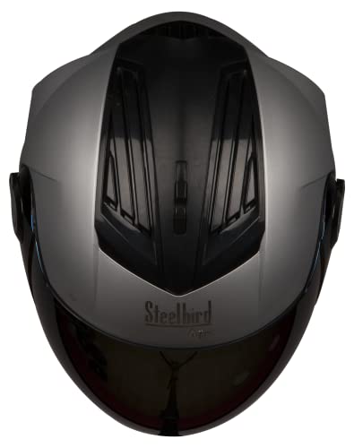 Steelbird SBA-2 Full Face Helmet H. Grey, Size: M(55-56 cm) - Image 3