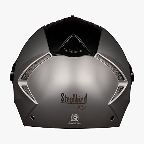 Steelbird SBA-2 Full Face Helmet H. Grey, Size: M(55-56 cm) - Image 5
