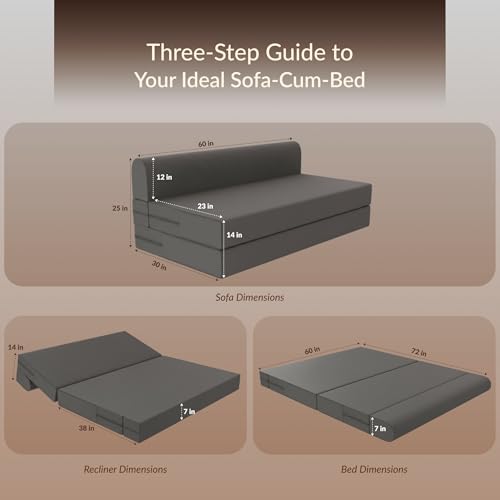 SleepyHug FoldPRO Sofa-Cum-Bed | 3-in-1