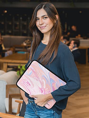 Marble Petal Pink Printed Laptop Sleeves (13 inch) - Image 4