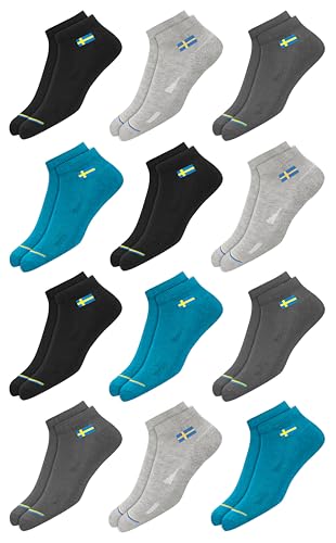 SWAGR 12 Pairs Solid Cotton