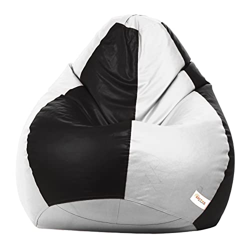 Sattva Classic Bean Bag Cover Without Beans XXXL Size Dual Colour - Black White
