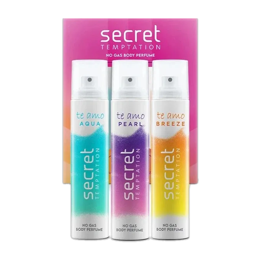 secret temptation Te Amo combo (120 ml x 3) Body Spray - For Wo...more