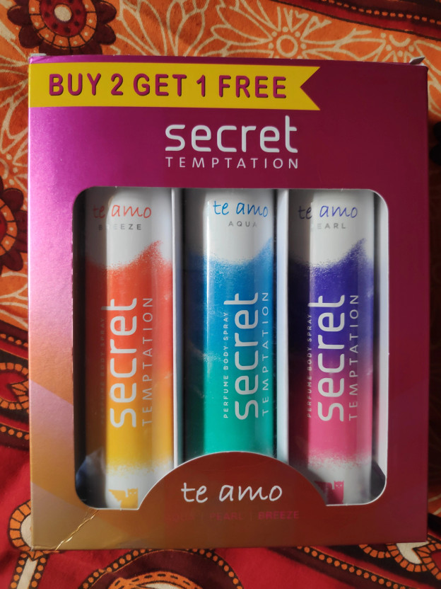 secret temptation Te Amo combo (120 ml x 3) Body Spray - For Wo...more - Image 6