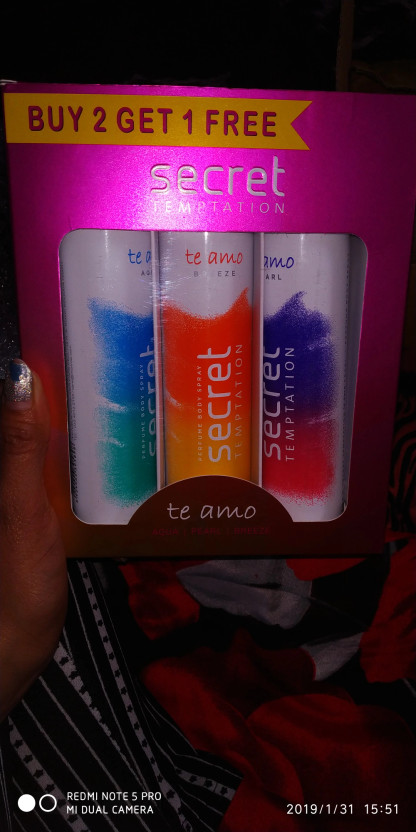 secret temptation Te Amo combo (120 ml x 3) Body Spray - For Wo...more - Image 7