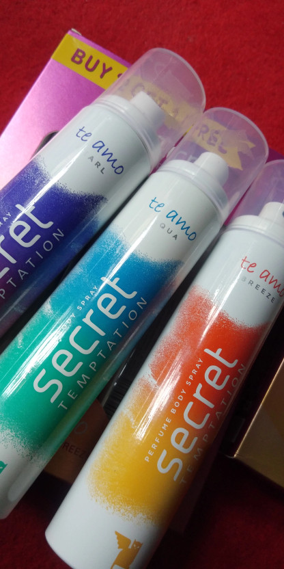 secret temptation Te Amo combo (120 ml x 3) Body Spray - For Wo...more - Image 8