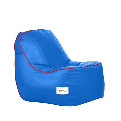 Sattva Rester Leatherette XXXL Bean Bag Cover Without Beans - Royal Blue