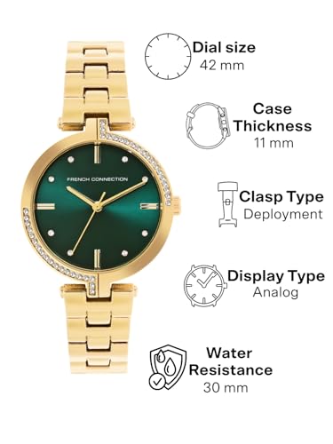 French Connection Women’s Green Dial Analog Watch - FCW10NGM - Image 5