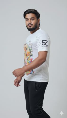 Men’s Holi Special White Graphic