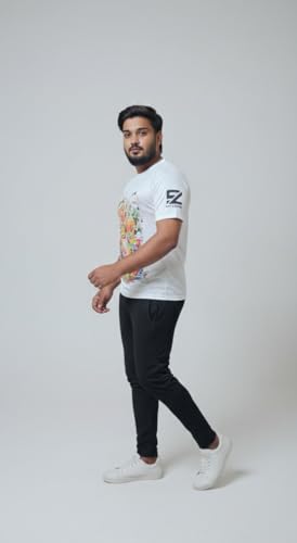Men’s Holi Special White Graphic
