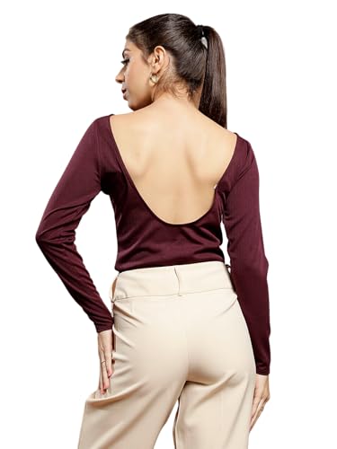 ATHENA LIFESTYLE Purple Regular Sleeves Solid Casual Top - Image 5