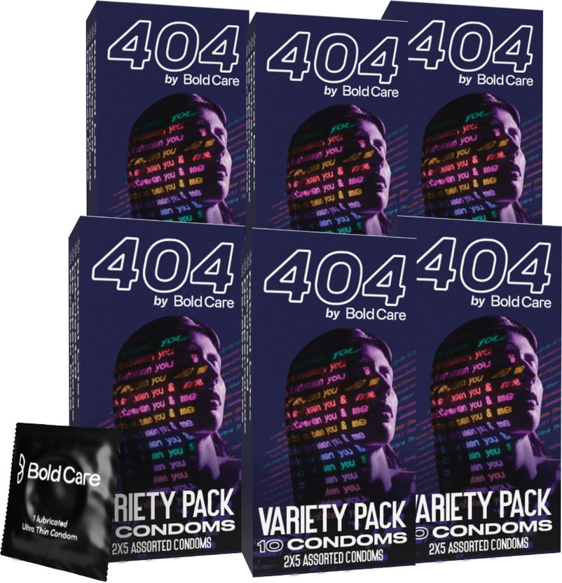 Bold Care 404 Variety Pack Condom (Set of 6, 60 Sheets)
