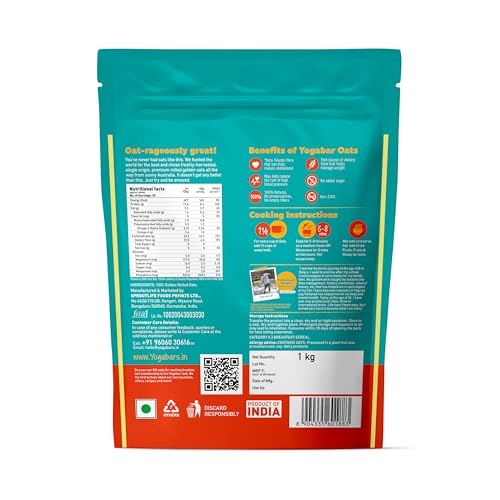 Yogabar Golden Jumbo Rolled Oats