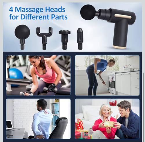 Massage Gun with 4 Attachment