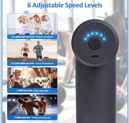 Massage Gun with 4 Attachment