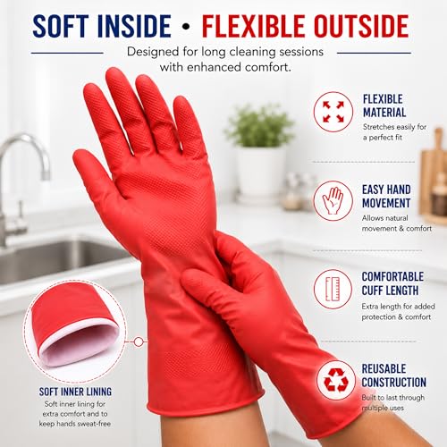 AM Safe-X Rubber Cleaning Gloves