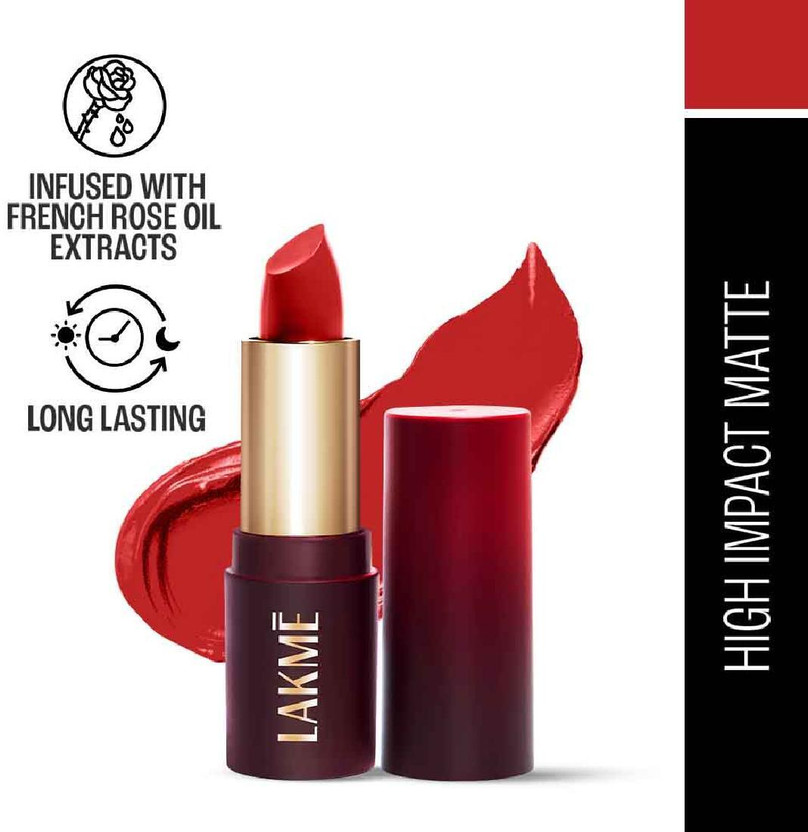 Lakmé Forever Matte Lipstick (Red Blaze, 4.5 g)