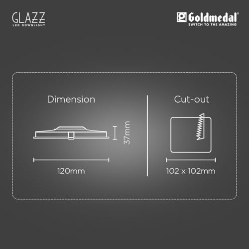 Goldmedal Glazz 6W Sqaure Ceiling