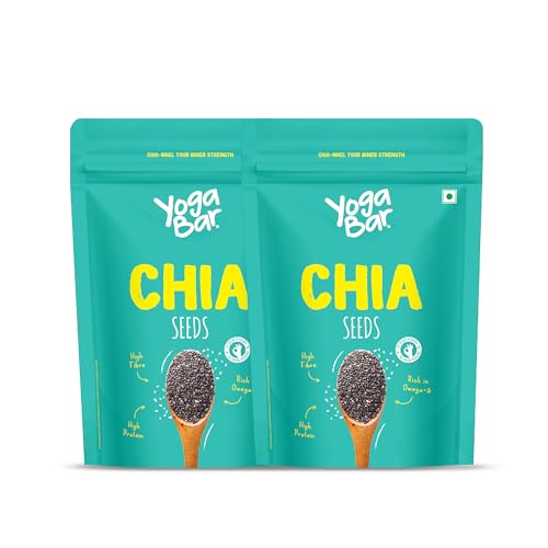 Yogabar Chia Seeds 1Kg (500g x Pack of 2)