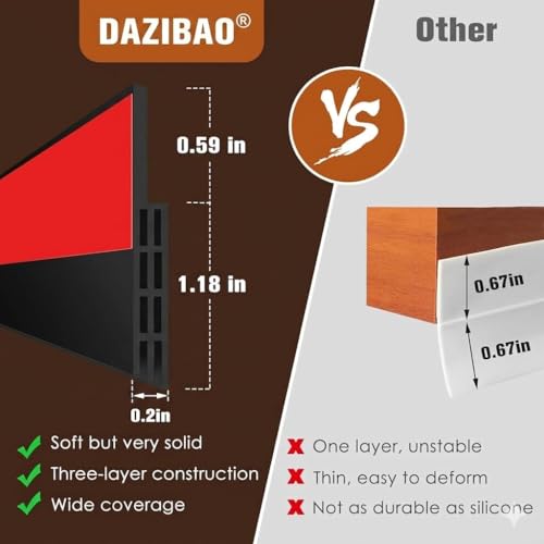 DAZIBAO® Silicone Door Bottom/Under Gap