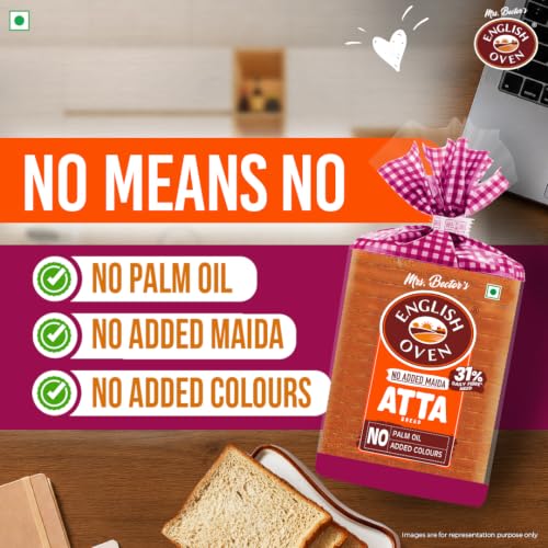 English Oven Zero Maida 100% Atta Bread, 400 g - Image 4