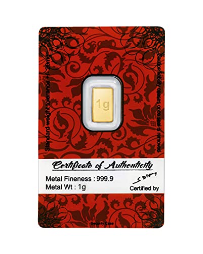 Bangalore Refinery 24k (999.9) 1 gm Yellow Gold Bar - Image 3
