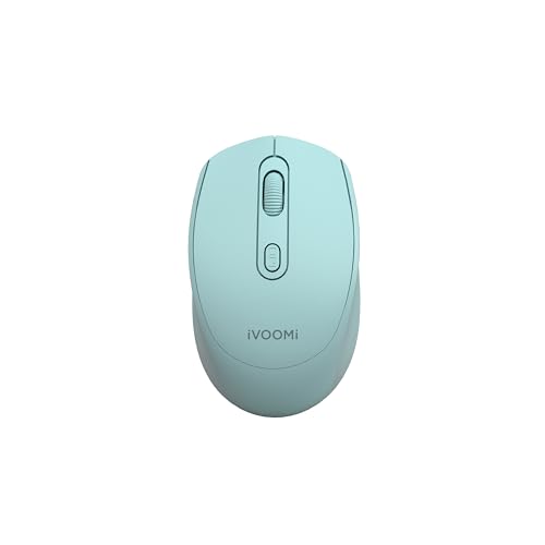 iVOOMi Noiseless Click Wireless- Hank Mouse | Ultra Low Power Usage | On/Off Switch, 15m Range, Adjustable DPI Upto 1600, Plug-&-Play, Compatible iOS, Win, Linux & Android, 1 Year Warranty