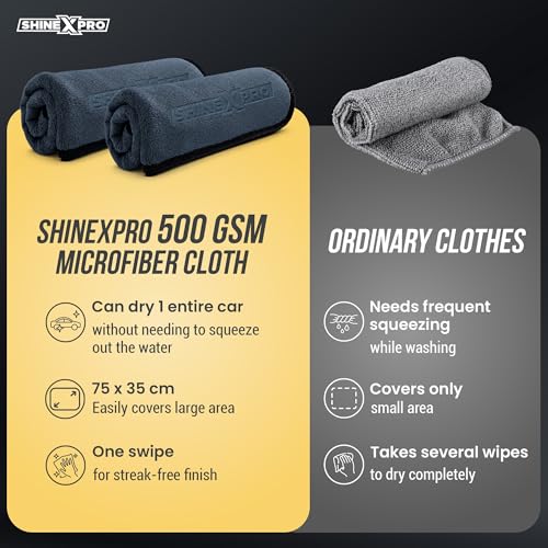 ShineXPro Microfiber Car Cleaning Cloth