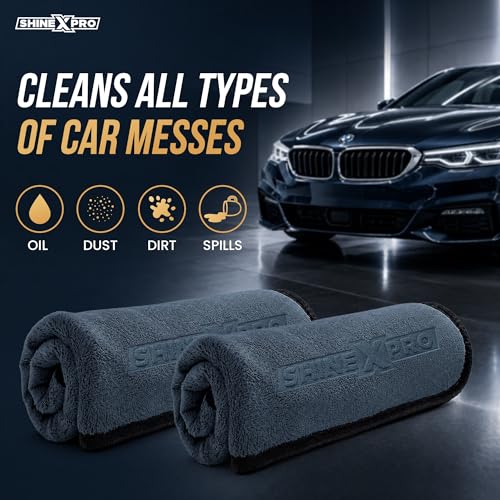 ShineXPro Microfiber Car Cleaning Cloth