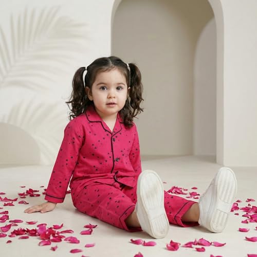 CLAP Kids Cotton Printed Full Sleeves Night Suit - Image 2