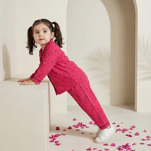 CLAP Kids Cotton Printed Full Sleeves Night Suit - Image 5