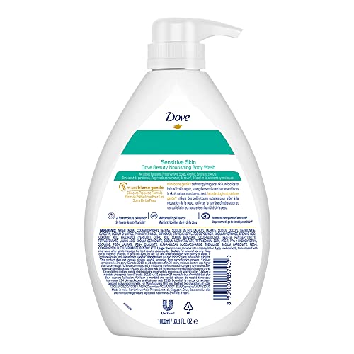 Dove Nourishing Body Wash for Sensitive Skin, 24Hrs Moisture Lock, 1L - Image 4