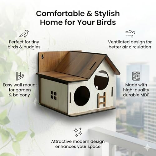 Deskart Wooden Bird House