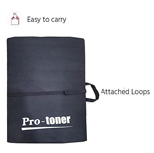 Protoner 12 mm foldable yoga mat (Black) - Image 5
